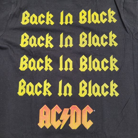 ACDC Shirt Womens XL 21x27 Back-In-Black - Picture 4 of 14